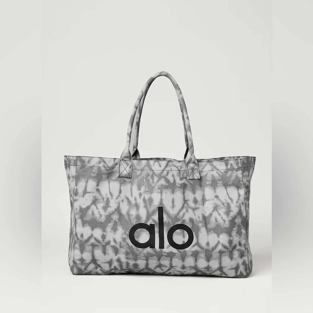 ALO Yoga Gray Tie-Dye Tote Bag